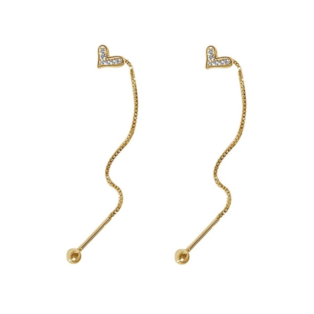 heart thread earrings